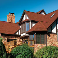 Ламинированная мягкая кровля GAF Slateline Victorian red