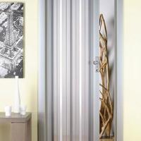 Раздвижные двери-гармошки серии Luciana Transparente alluminio