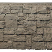 Фасадная панель Novik с фактурой «Дикий камень», цвет Aspen